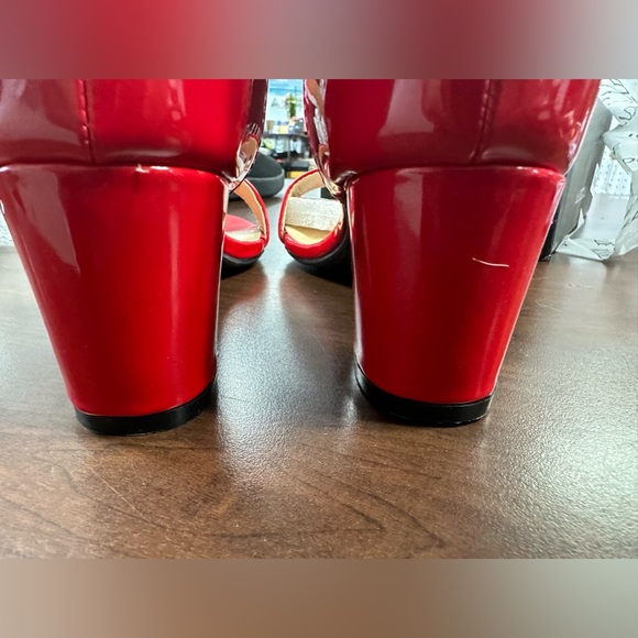 Red Patent Ankle Strap Heel size 10 - Picture 5 of 9